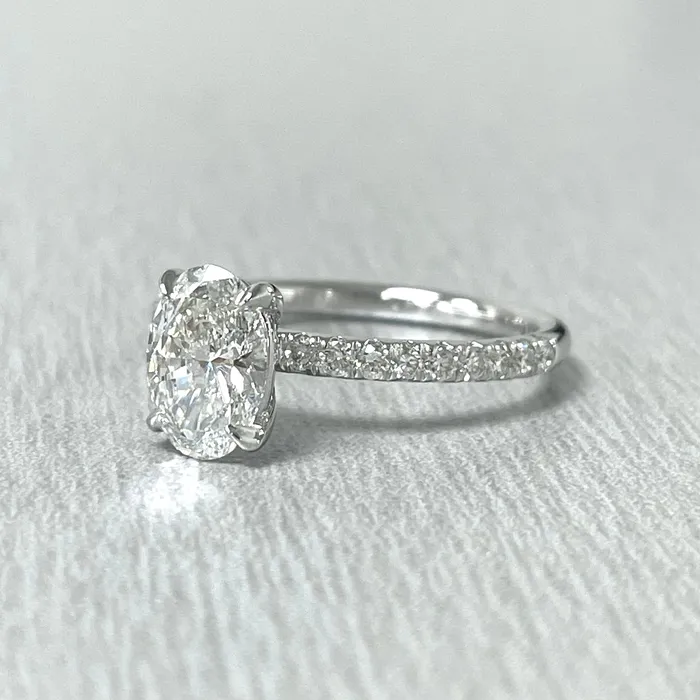 Beauvince Rings Beauvince GIA Certified 100 Carat Oval HVS2 Engagement Ring