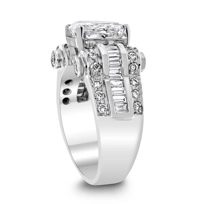 Beauvince Rings Memiore Engagement Ring 214 Radiant KSI2 EGLUSA Diamond in White Gold