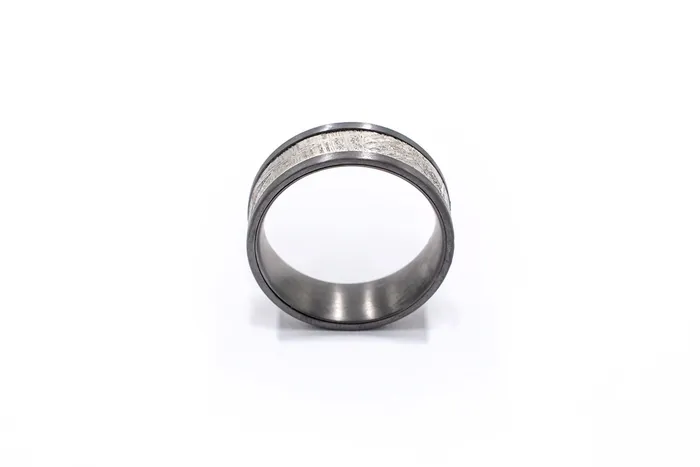 Benchmark Rings Benchmark Mens Wedding Band Meteorite and Tantalum