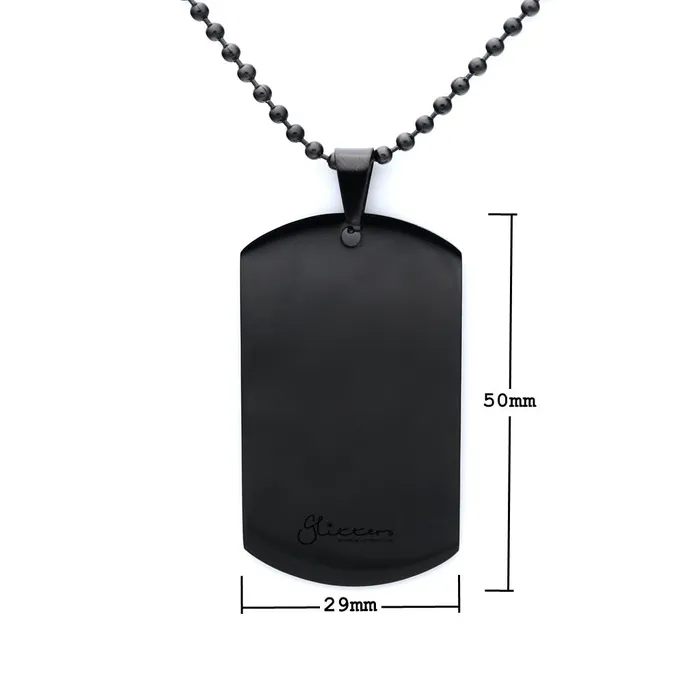 Bracelets Glitters Stainless Steel Dog Tag Necklaces Engravable Silver Gold Black