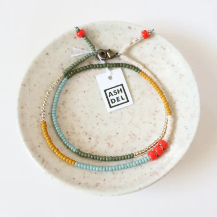 Bracelets Wrap Bracelet Blue Green Mix Ashdel