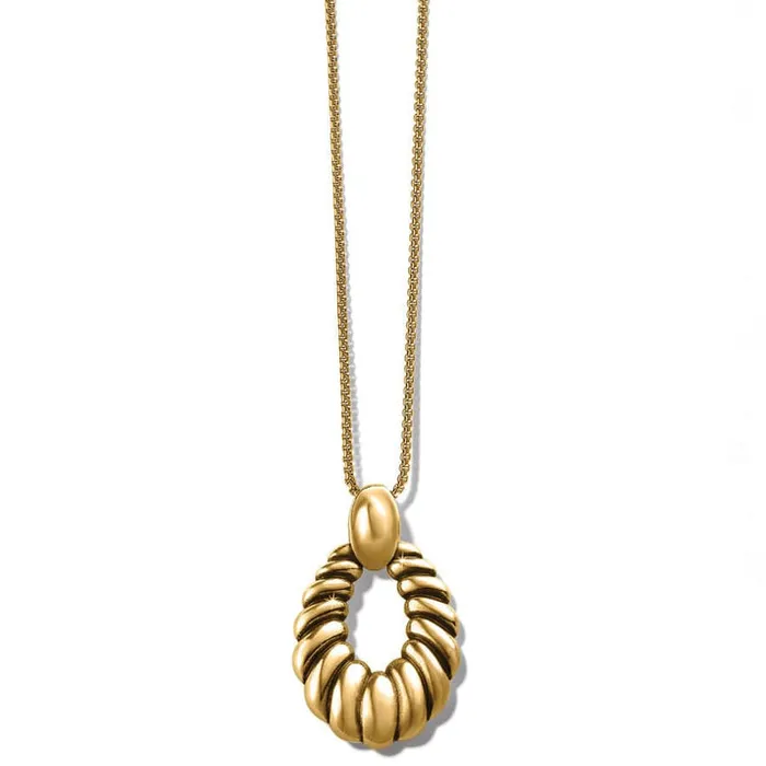Brighton Necklaces Athena Scalloped Convertible Necklace Gold