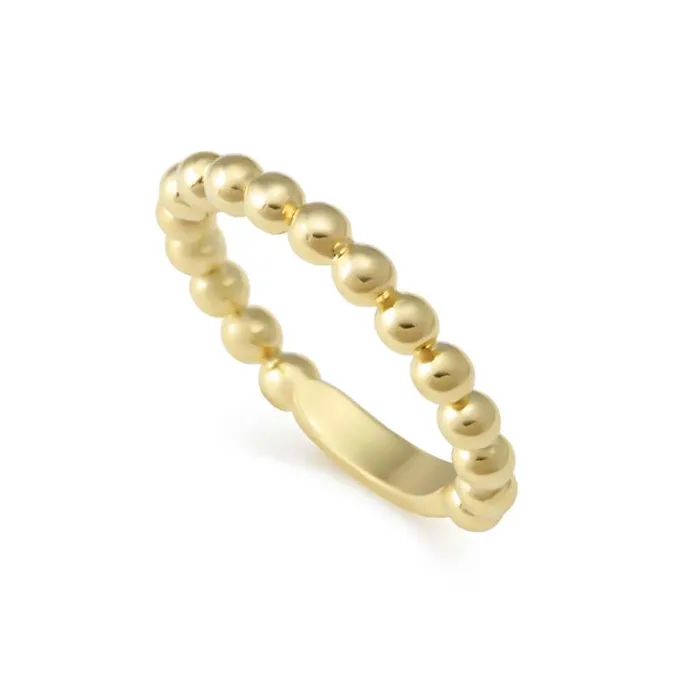 Caviar Gold 18K Gold Beaded Stacking Ring LAGOS PreStyled Sets