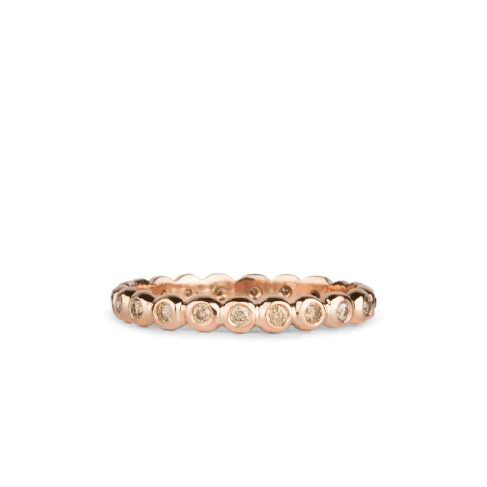 Champagne Diamond and Rose Gold Droplet Band Corey Egan Rings