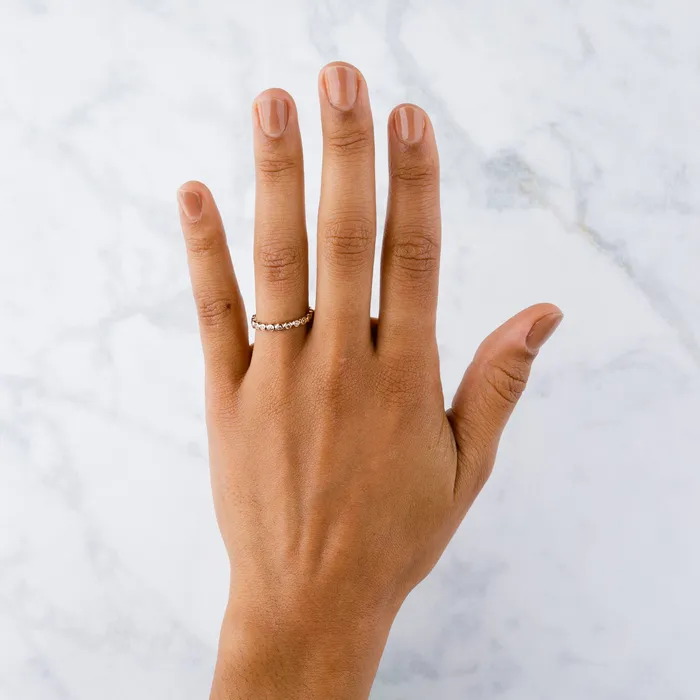 Champagne Diamond and Rose Gold Droplet Band Corey Egan Rings