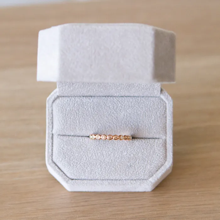 Champagne Diamond and Rose Gold Droplet Band Corey Egan Rings