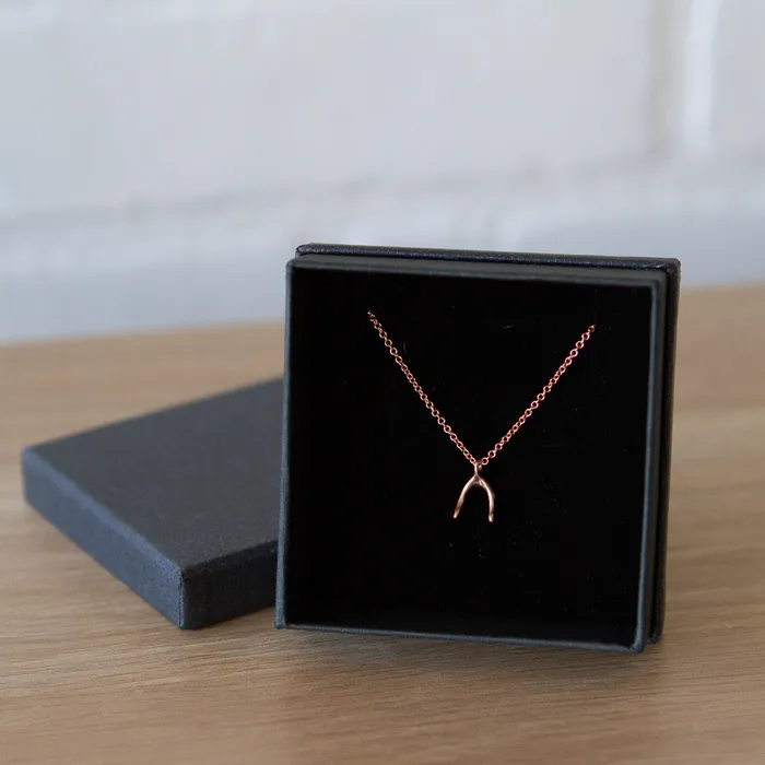 Corey Egan Necklaces Rose Gold Wishbone Necklace