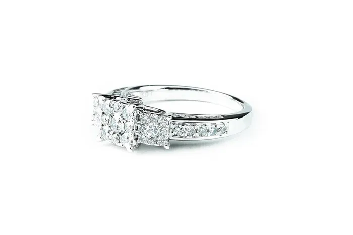 Crown Jewels Coin Rings Diamond Cluster Engagement Ring 110ctw 14k