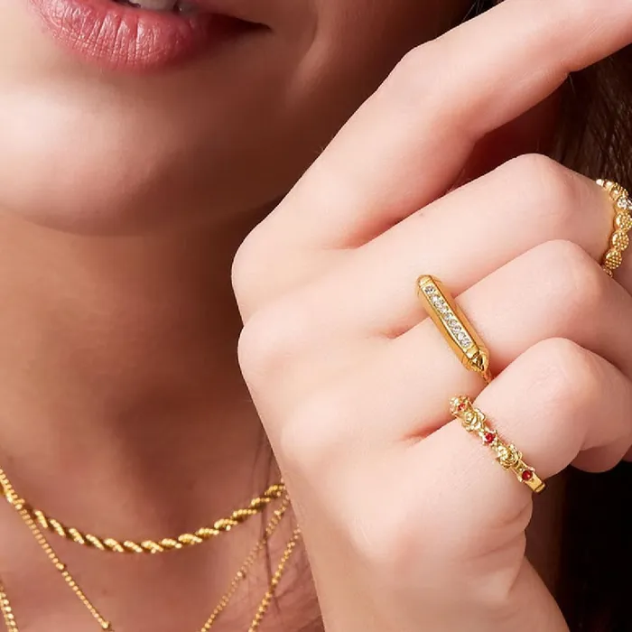 Crystal Roses Ring Seola Jewelry Rings