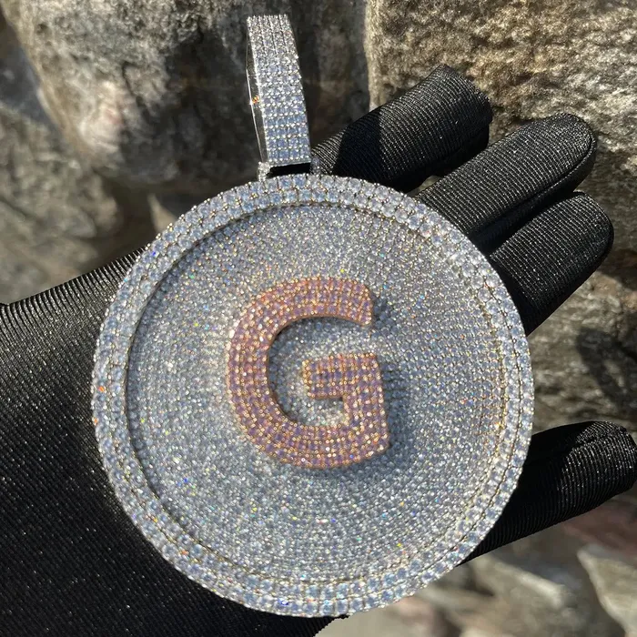 Custom Round Nameplate Pendant The Icetruck Necklaces Custom Round Nameplate Pendant The Icetruck Necklaces