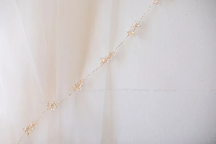 Dainty Pearl Hair Vine Jay Kay Braids and Bridal Earrings