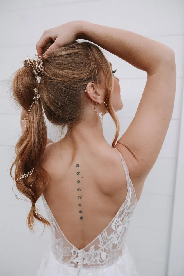 Dainty Pearl Hair Vine Jay Kay Braids and Bridal Earrings