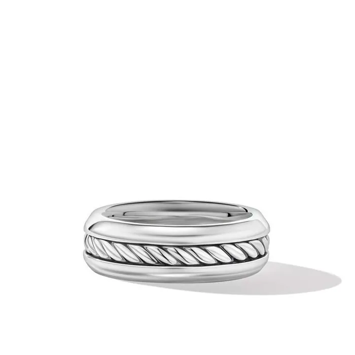 David Yurman Cable Inset Band Ring in Sterling Silver DAVID YURMAN INC Rings David Yurman Cable Inset Band Ring in Sterling Silver DAVID YURMAN INC Rings