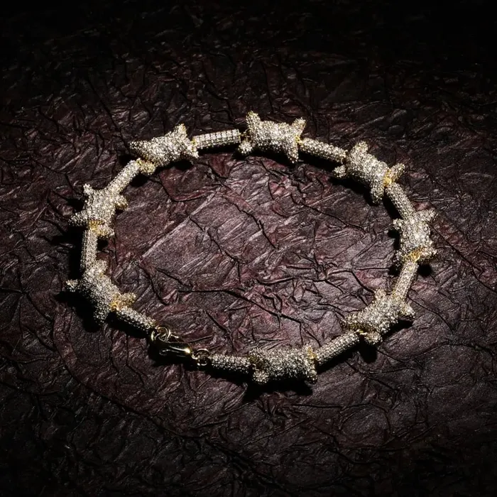 Diamond Barb Wire Bracelet in White Gold The Icetruck Bracelets Diamond Barb Wire Bracelet in White Gold The Icetruck Bracelets