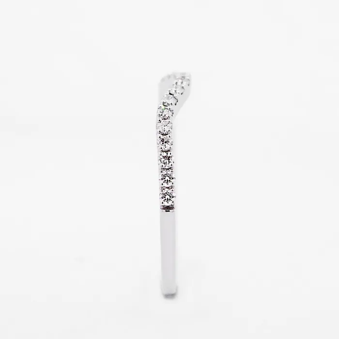 DIAMONDS FOREVER Rings 14K White Gold 25ctw Contoured Diamond Band DIAMONDS FOREVER Rings 14K White Gold 25ctw Contoured Diamond Band