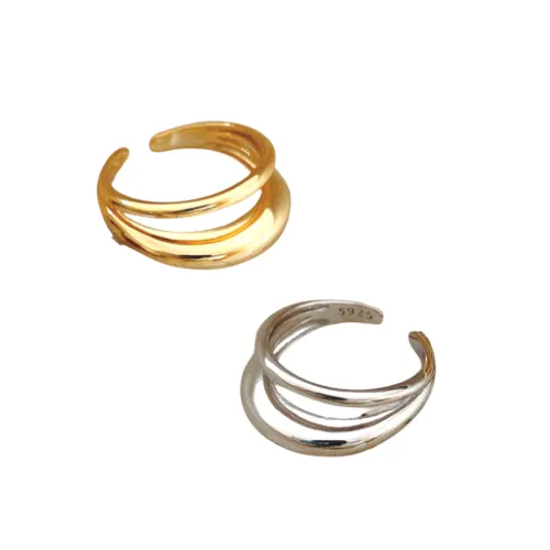 Double smooth gold ring pau jewelry Rings