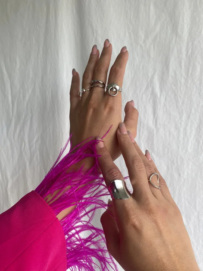 Double smooth gold ring pau jewelry Rings