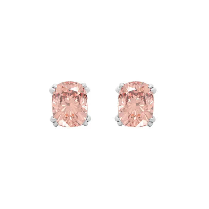 Earrings 14K WHITE GOLD 200CT PINK CUSHION DIAMOND LADIES EARRINGS Ethos Earrings 14K WHITE GOLD 200CT PINK CUSHION DIAMOND LADIES EARRINGS Ethos