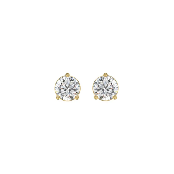 Earrings Ethos 14K YELLOW GOLD 1CT ROUND DIAMOND LADIES SOLITAIRE EARRINGS Earrings Ethos 14K YELLOW GOLD 1CT ROUND DIAMOND LADIES SOLITAIRE EARRINGS