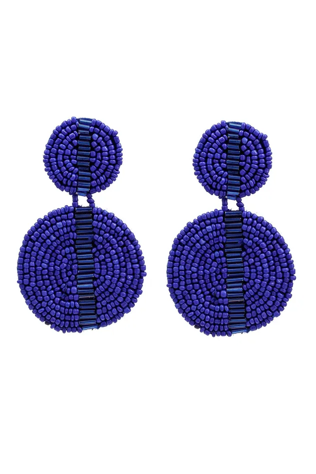 Earrings Eye Candy LA Luba Earrings Blue
