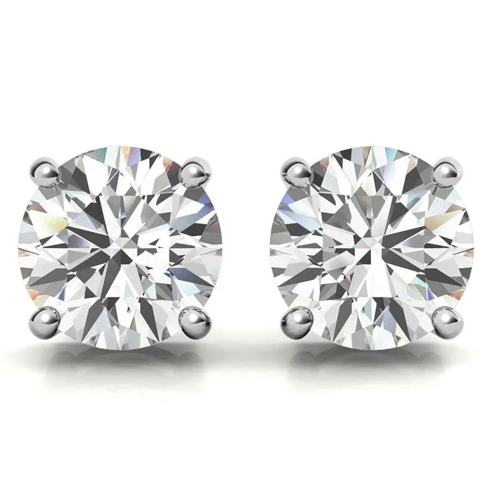 Earrings GEMS ONE CORPRATION 14K White Gold 07ctw Diamond Stud Earrings in Four Prong Basket Settings