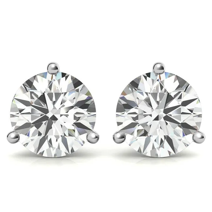 Earrings GEMS ONE CORPRATION 14K White Gold 2ctw Diamond Stud Earrings in Three Prong Martini Settings
