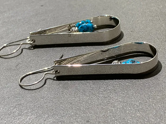 Earrings Jeremy Harrison Jeremy Harrison Navajo Turquoise Sterling Silver Earrings