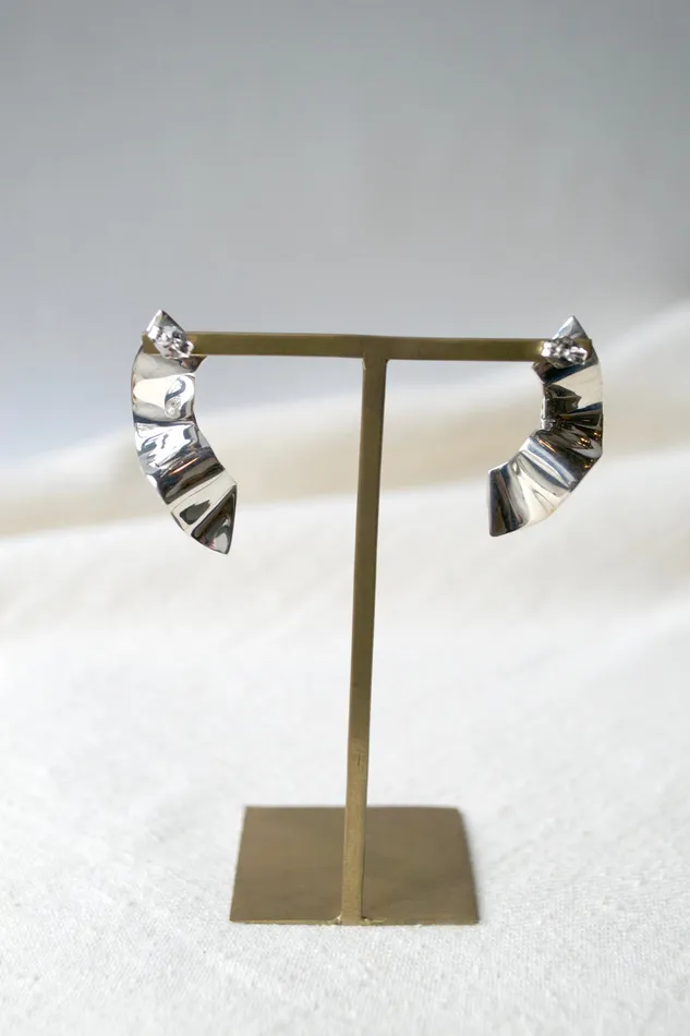 Earrings Quarry Elbe Earrings Silver Brass