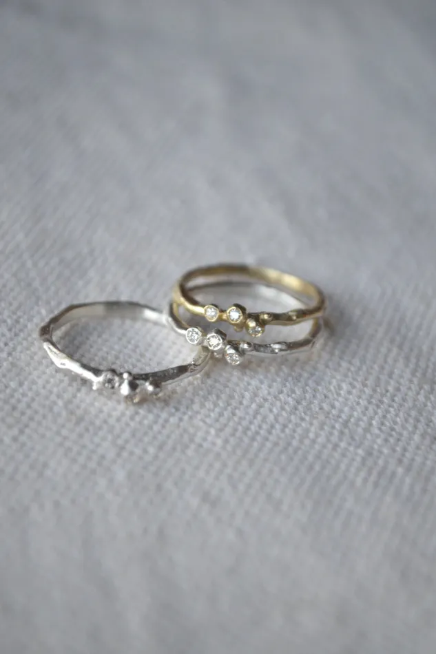 Encrusted Tiny Branch Ring Branch Rings