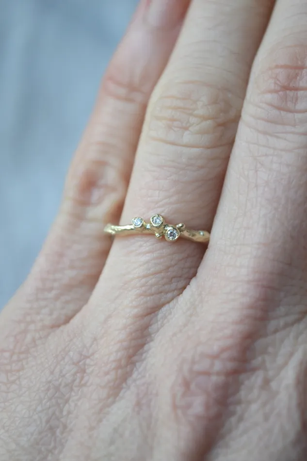 Encrusted Tiny Branch Ring Branch Rings