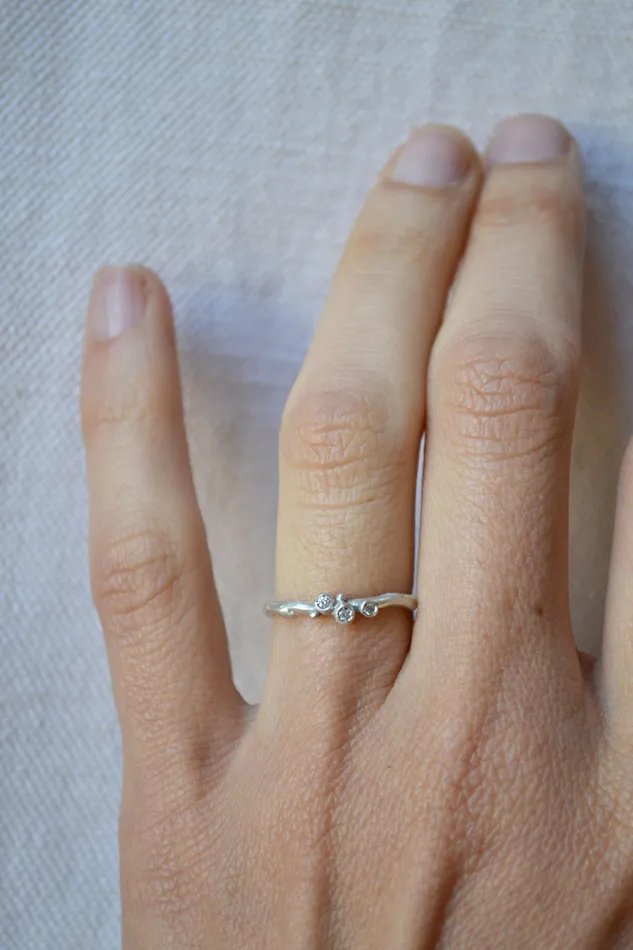 Encrusted Tiny Branch Ring Branch Rings
