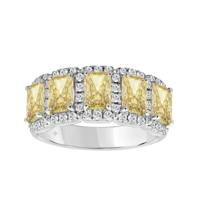 Ethos 14K WHITE GOLD 300CT ROUNDRADIANT YELLOW DIAMOND LADIES RING Rings Ethos 14K WHITE GOLD 300CT ROUNDRADIANT YELLOW DIAMOND LADIES RING Rings