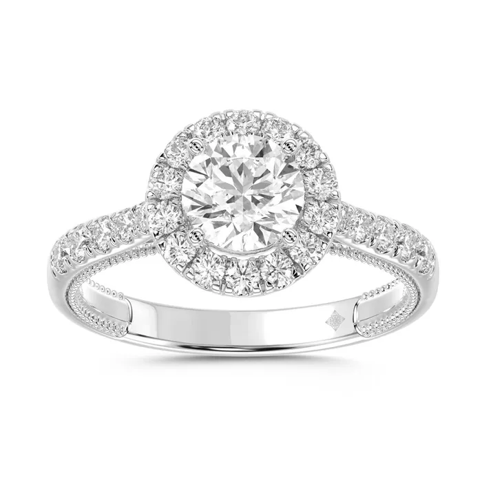 Ethos Rings LADIES RING 1 12CT ROUND DIAMOND 14K WHITE GOLD CENTER STONE ROUND DIAMOND 1CT Ethos Rings LADIES RING 1 12CT ROUND DIAMOND 14K WHITE GOLD CENTER STONE ROUND DIAMOND 1CT