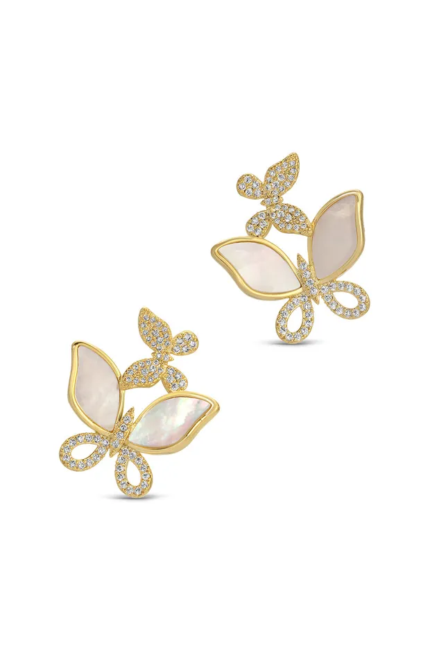 Eye Candy LA Earrings Ariel CZ Butterfly Earrings