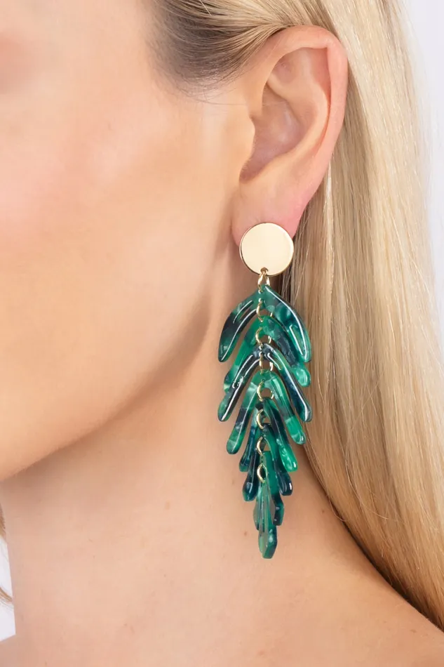 Eye Candy LA Fringe Leaf Earrings Earrings