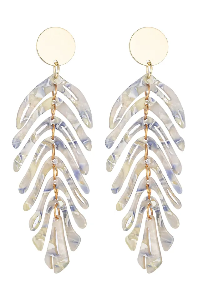 Eye Candy LA Fringe Leaf Earrings Earrings