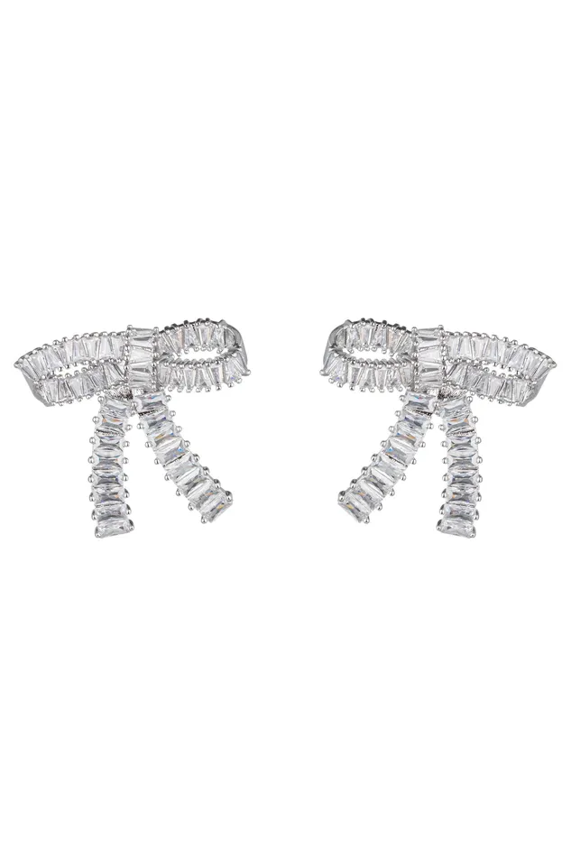Eye Candy LA Le Bow CZ Stud Earrings Earrings
