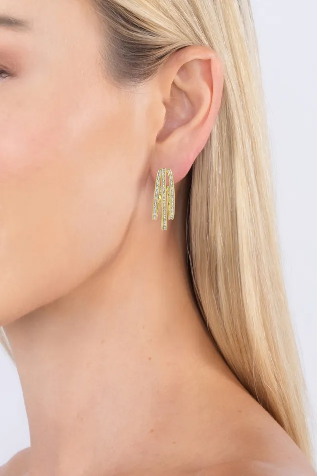 Eye Candy LA Olivia CZ Hoop Earrings Earrings