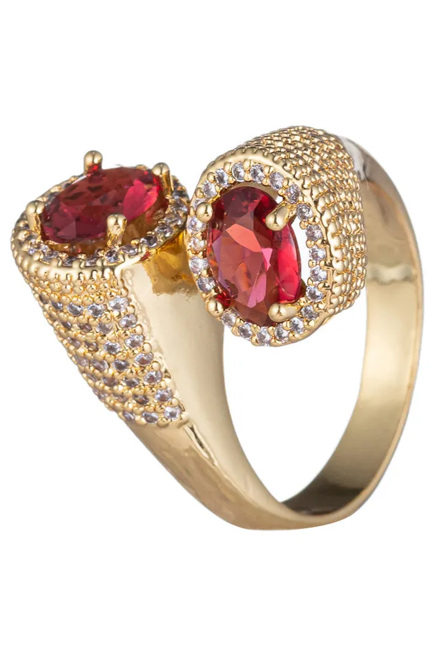 Eye Candy LA Rings Niki Red CZ Ring