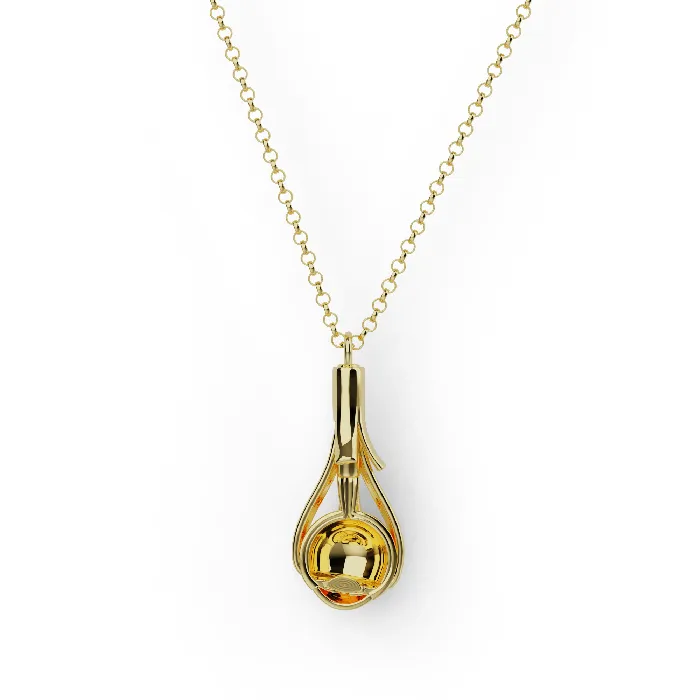 eye section necklace gold vermeil sciencejewelry1824 Necklaces