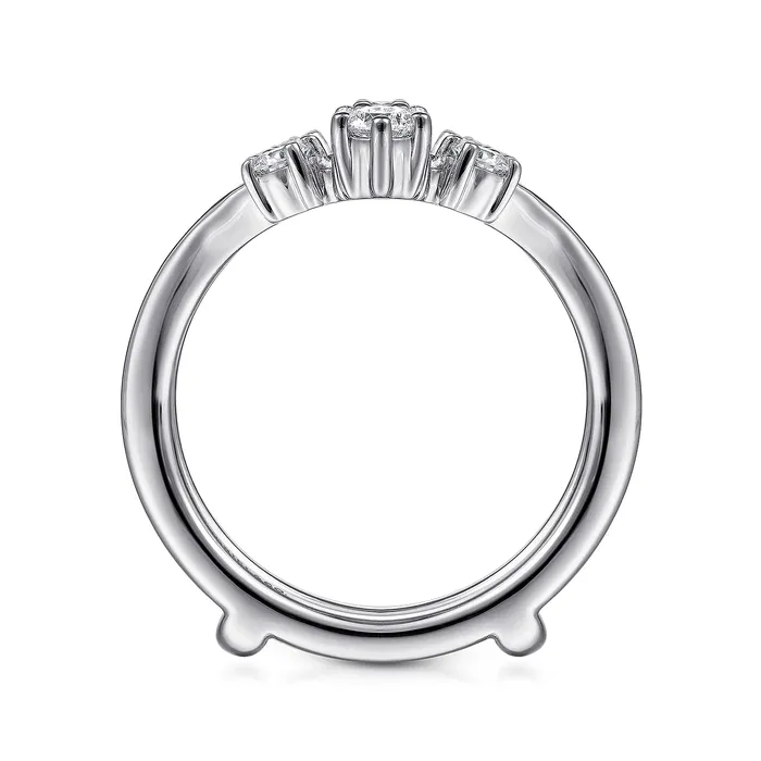 Gabriel 14K White Gold 050ctw Diamond Ring Guard GABRIEL CO Rings