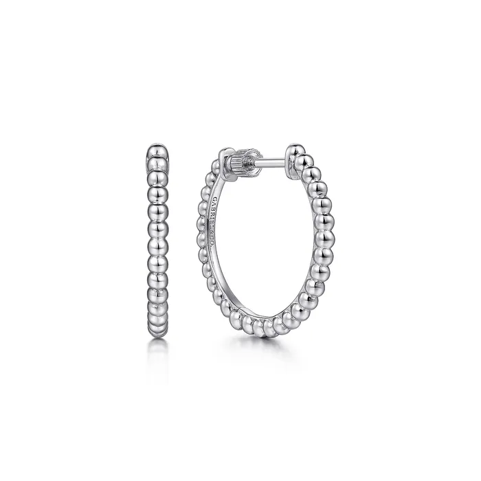 GABRIEL CO Earrings Gabriel Sterling Silver 20mm x 20mm Bujukan Round Hoop Style Earrings
