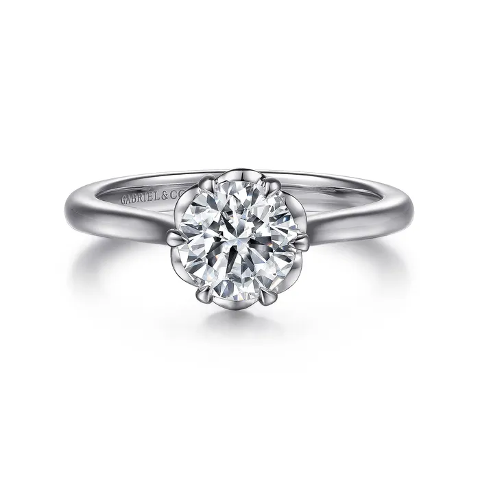 GABRIEL CO Rings Gabriel 14K White Gold 6 Prong Style Diamond SemiMount Engagement Ring GABRIEL CO Rings Gabriel 14K White Gold 6 Prong Style Diamond SemiMount Engagement Ring