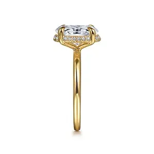 GABRIEL CO Rings Gabriel Lotus Collection 14K Yellow Gold 011ctw Hidden Halo Style Diamond SemiMount Engagement Ring GABRIEL CO Rings Gabriel Lotus Collection 14K Yellow Gold 011ctw Hidden Halo Style Diamond SemiMount Engagement Ring