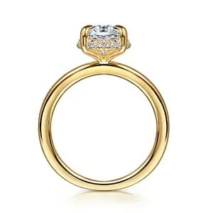 GABRIEL CO Rings Gabriel Lotus Collection 14K Yellow Gold 011ctw Hidden Halo Style Diamond SemiMount Engagement Ring GABRIEL CO Rings Gabriel Lotus Collection 14K Yellow Gold 011ctw Hidden Halo Style Diamond SemiMount Engagement Ring
