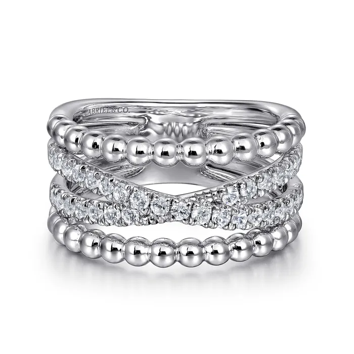 Gabriel Sterling Silver Sapphires Ring GABRIEL CO Rings