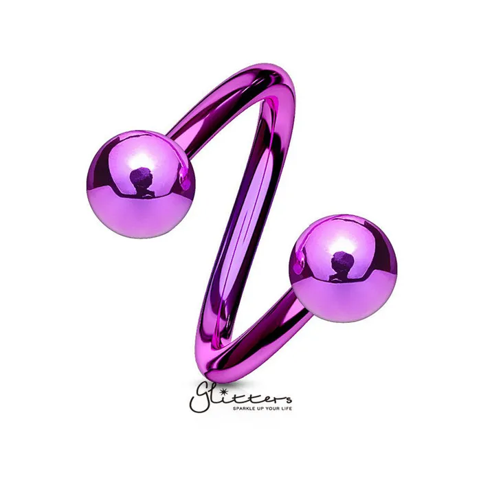 Glitters Bracelets 16GA Titanium Ion Plated over Surgical Steel Twist Circulars