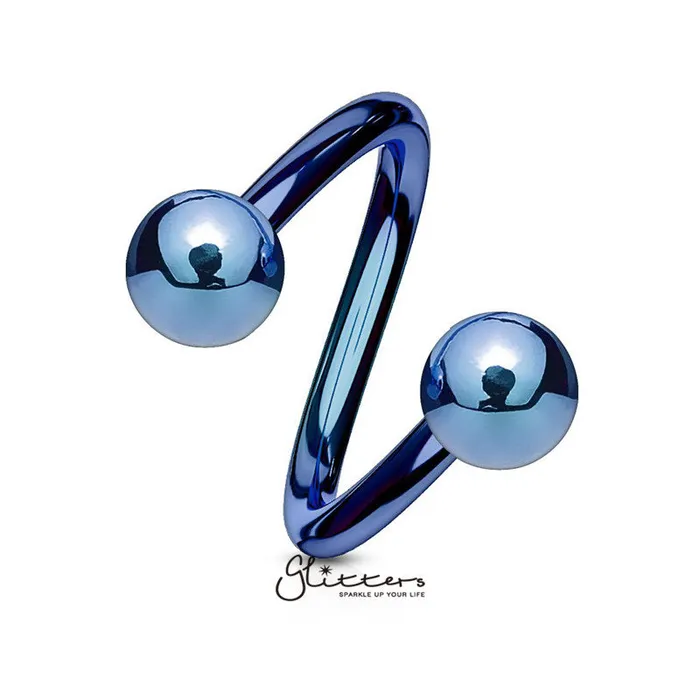 Glitters Bracelets 16GA Titanium Ion Plated over Surgical Steel Twist Circulars