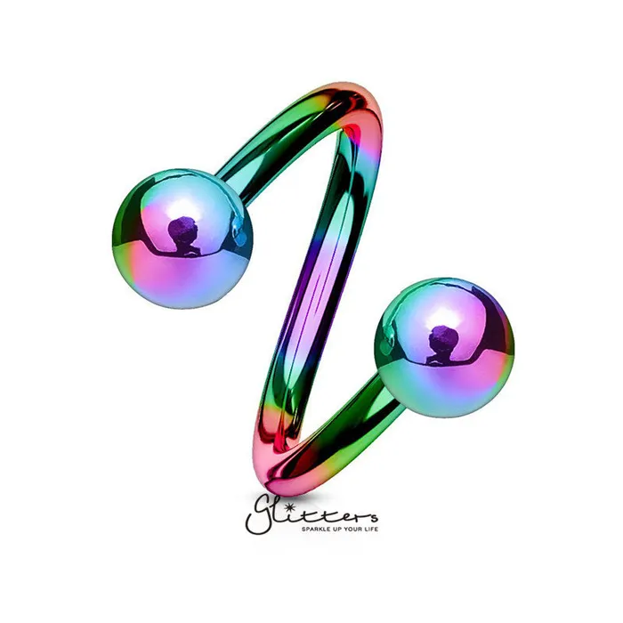 Glitters Bracelets 16GA Titanium Ion Plated over Surgical Steel Twist Circulars