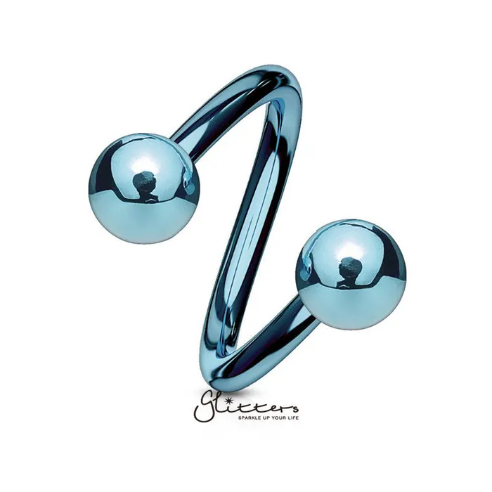 Glitters Bracelets 16GA Titanium Ion Plated over Surgical Steel Twist Circulars
